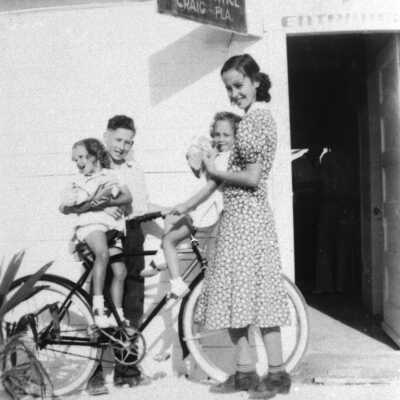 Craig Family in front of Post Office