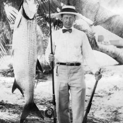 Visitor with Rod and Gun