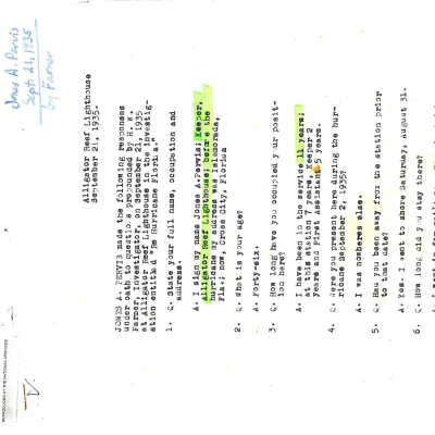 Jones A. Pervis Testimony