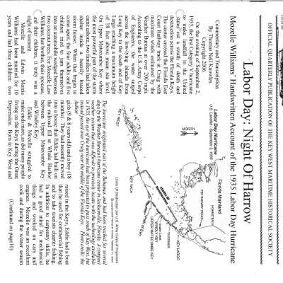 Florida Keys Sea Heritage Journal, Volume 16, Number 4, Summer 2006