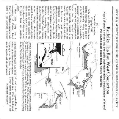 Florida Keys Sea Heritage Journal, Volume 17, Number 1, Fall 2006