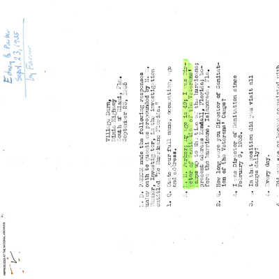 Edney B. Parker Testimony