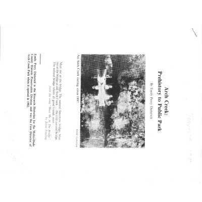 Arch Creek: Prehistory to Public Park by Emily Perry Dieterich