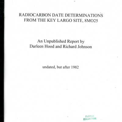 Radiocarbon Date Determinations From the Key Largo Site, 8MO26