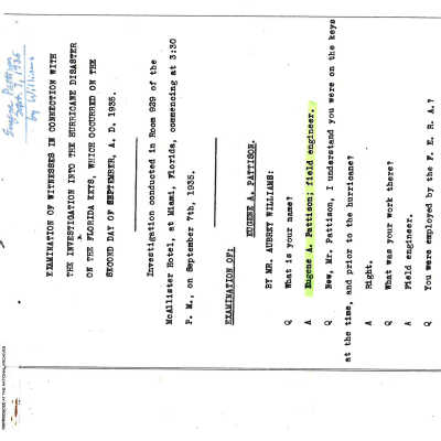 Eugene A. Pattison Testimony