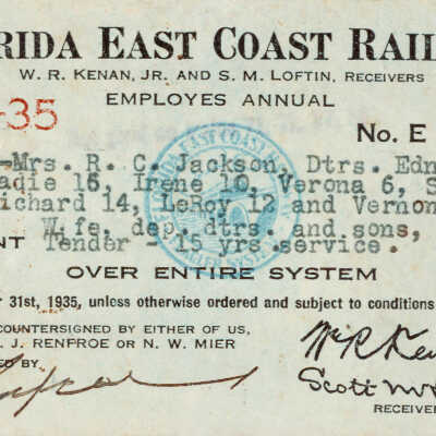 Railroad Pass - 1934-1935