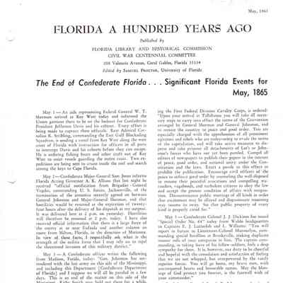 Florida A Hundred Years Ago