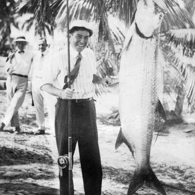 Visitor with Rod and Tarpon