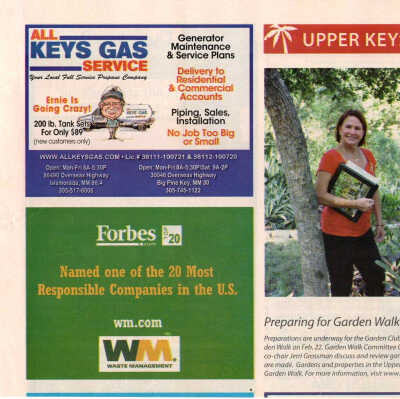 Upper Keys Preparing for Garden Walk 2013 Newspaper Clipping