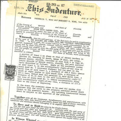 Debenture - June 6th, 1963
