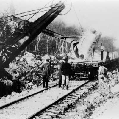 Loading Fill onto Train Car