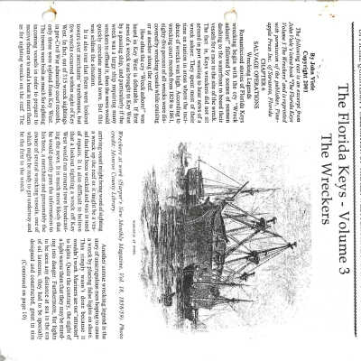 Florida Keys Sea Heritage Journal, Volume 11, Number 1, Winter 2000/01
