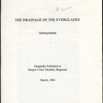 The Drainage of the Everglades