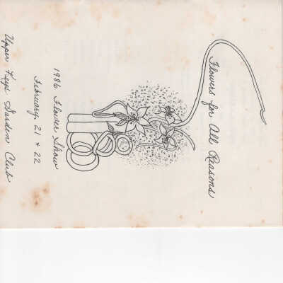 1986 Flower Show Booklet