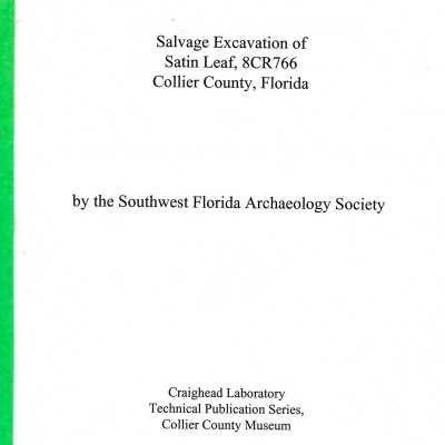 Salvage Excavation of Satin Leaf, 8CR766 Collier County, Florida