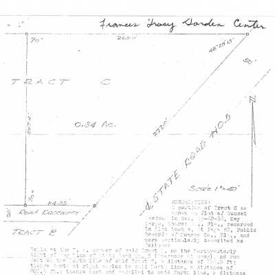 Papers documenting the opening of the Francis Tracy Garden Center