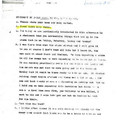 Jacob Sacks (#3) Testimony