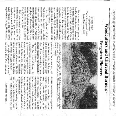 Florida Keys Sea Heritage Journal, Volume 22, Number 4, Summer 2012