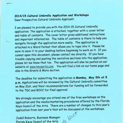 Cultural Umbrella Application and Workshops