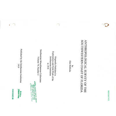 Anthropological Survey of the Southwestern Coast of Florida