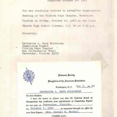 Invitation to Attend Organization Meeting, 1983