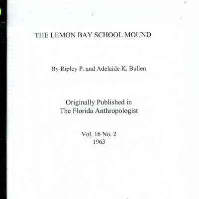 The Lemon Bay School Mound