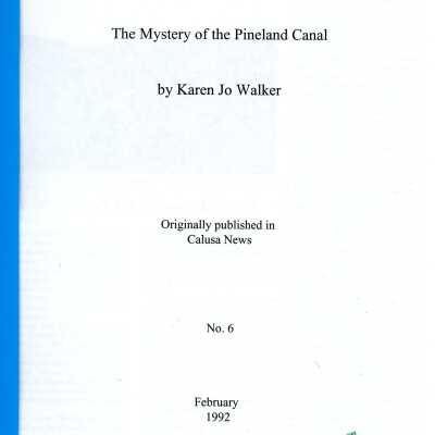 The Mystery of the Pineland Canal