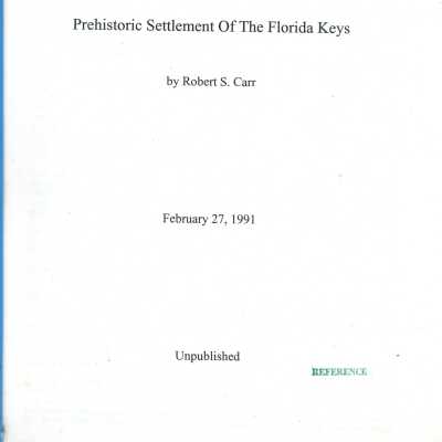 Prehistoric Settlement of the Florida Keys