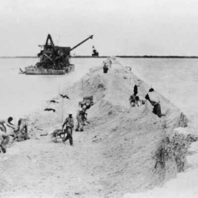 Railroad Workers Putting in Fill