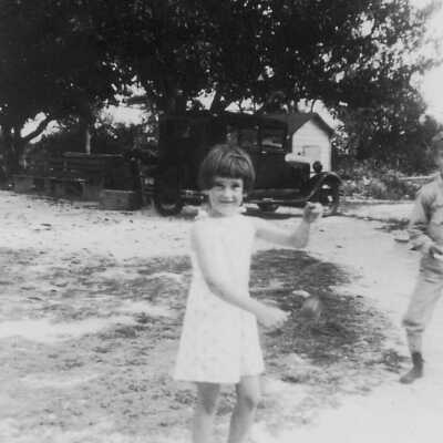 Marjorie Albury in the Yard