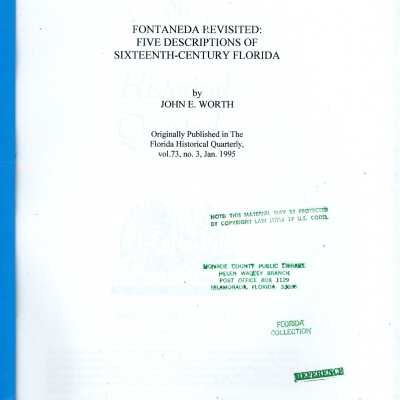 Fontaneda Revisited: Five Descriptions of Sixteenth-Century Florida