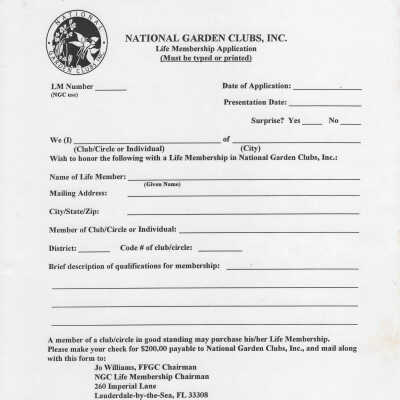 Life Membership Application