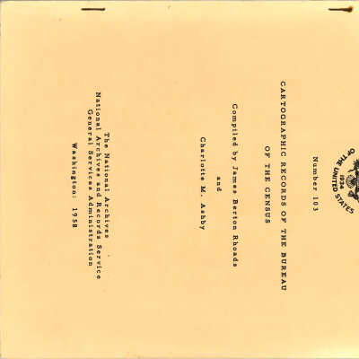 Cartographic Records of the Bureau of the Census