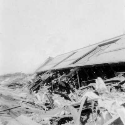 1935 Hurricane Devastation Derailed Train