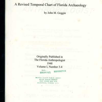 A Revised Temporal Chart of Florida Archaeology
