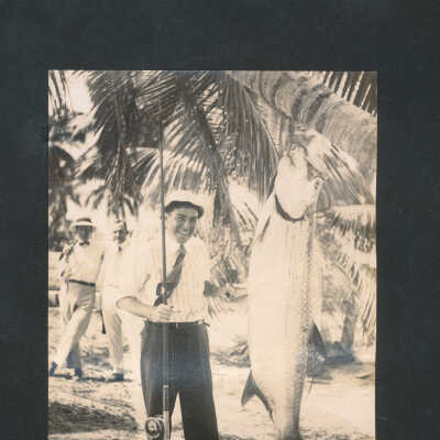 Visitor with Rod and Tarpon