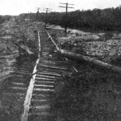 1935 Hurricane Devastation Railroad
