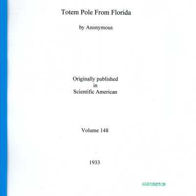 Totem Pole From Florida