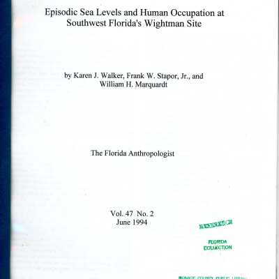 Episodic Sea Levels and Human Occupation at Southwest Florida's Wightman Site