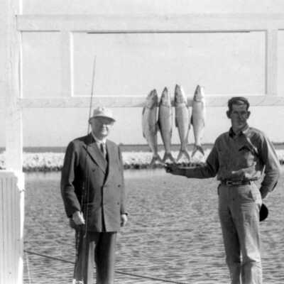 Calvin Albury with Herbert Hoover