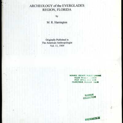Archeology of the Everglades Region, Florida