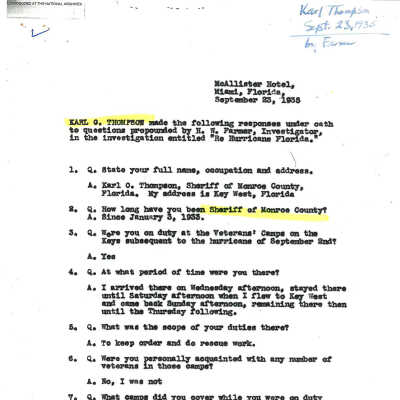 Karl Thompson Testimony