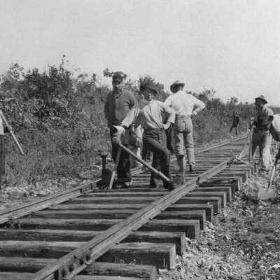 FEC Working on the Railroad Track
