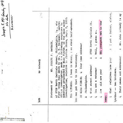 Joseph F. McGeady Testimony