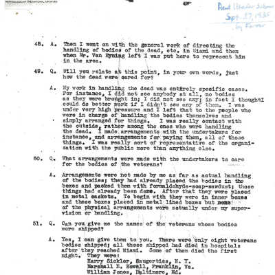 Paul Vander Schouw Testimony