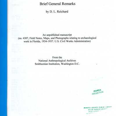Brief General Remarks