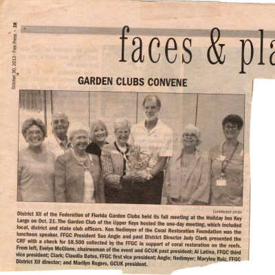 faces & places Newspaper Clipping - Garden Clubs Convene