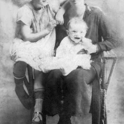 Myrtle with Marjorie and Edward