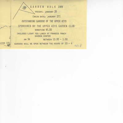 Garden Walk Ticket 1989 B