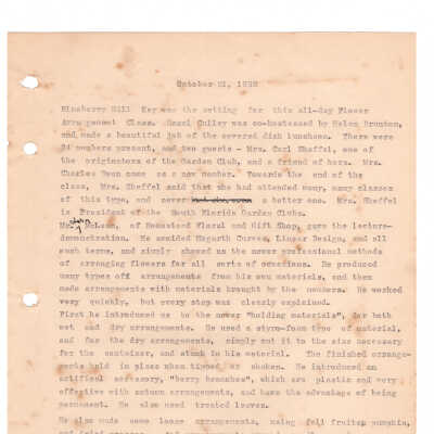 Meeting Minutes - October 21st, 1958